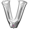 Foil Balloon Letter V Silver 34 Inch