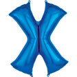 Foil Balloon Letter X Blue