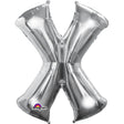 Foil Balloon Letter X Silver 34 Inch