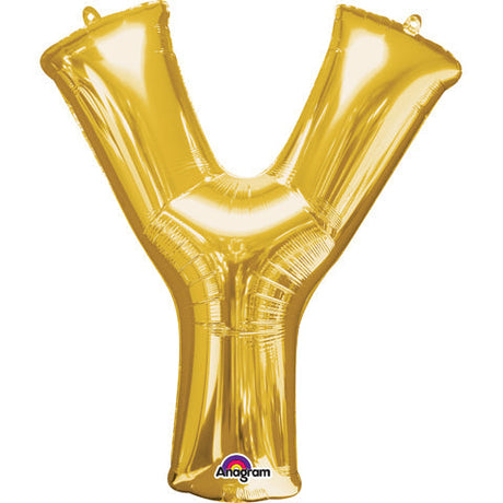 Foil Balloon Letter Y Gold