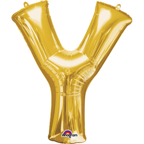 Foil Balloon Letter Y Gold