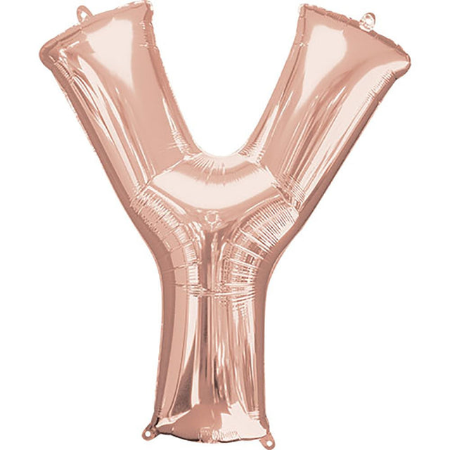 Foil Balloon Letter Y Rose Gold