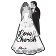 Foil Balloon 34 Inch Love and Cherish Couple