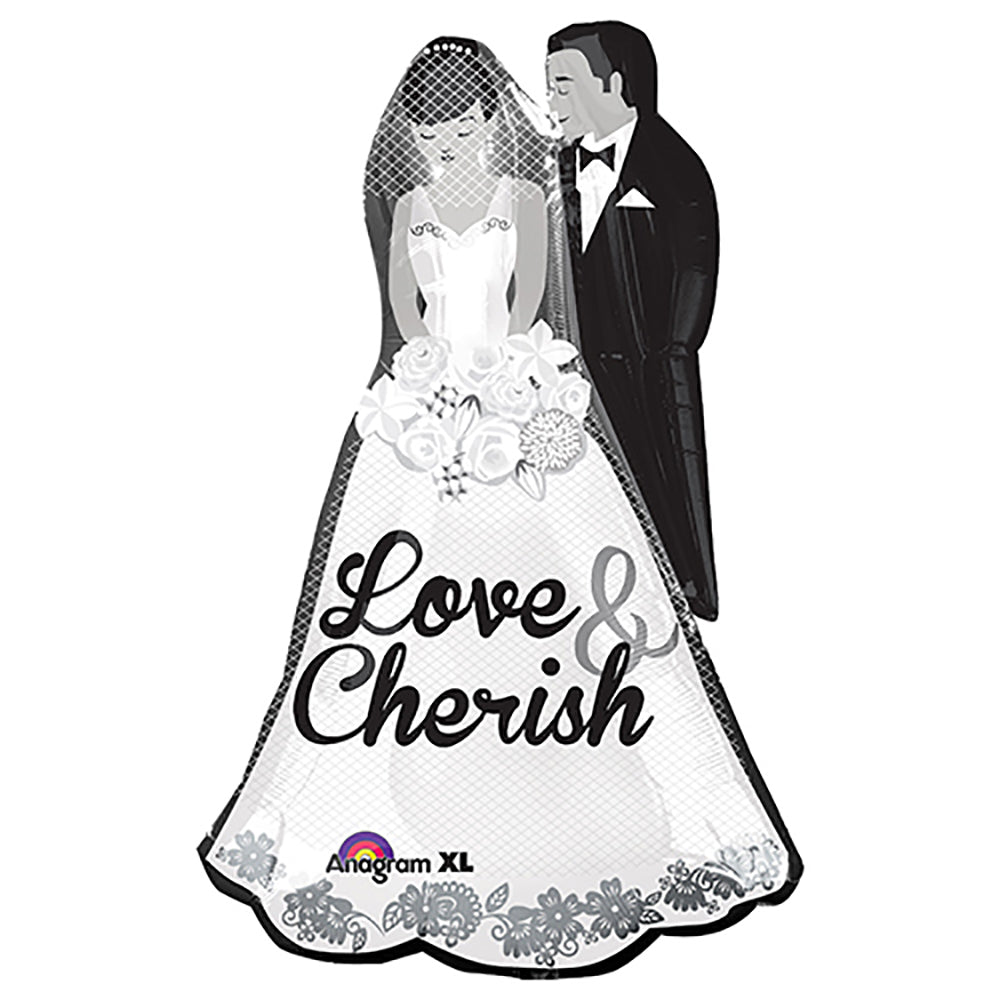 Foil Balloon 34 Inch Love and Cherish Couple