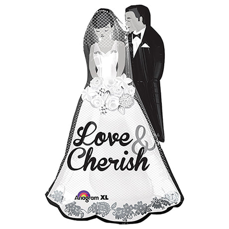 Foil Balloon 34 Inch Love and Cherish Couple