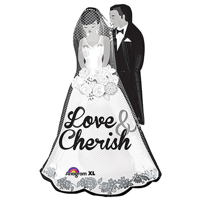 Foil Balloon 34 Inch Love and Cherish Couple
