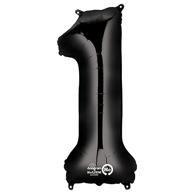 Foil Balloon Number 1 Black