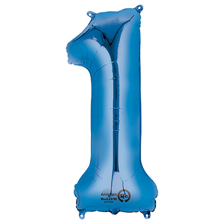 Blue Foil Number 1 Balloon