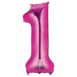 Pink Foil Number 1 Balloon
