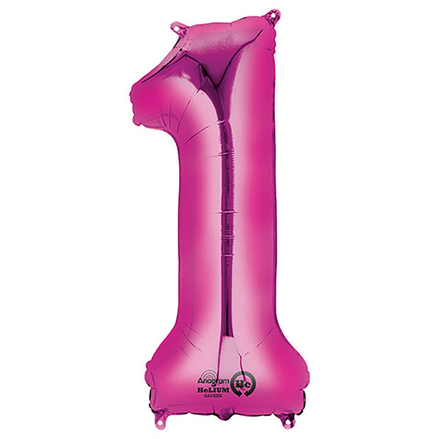 Pink Foil Number 1 Balloon