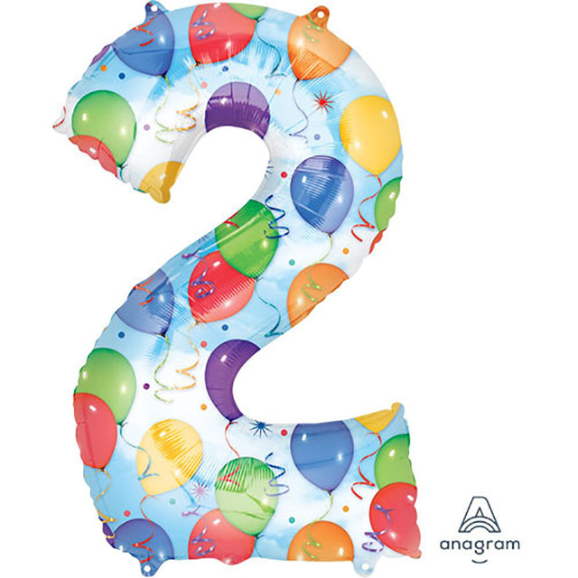 Foil Balloon Number 2 34 Inch