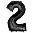 Foil Balloon 34 Inch Number 2 Black