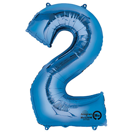 Foil Balloon Number 2 Blue