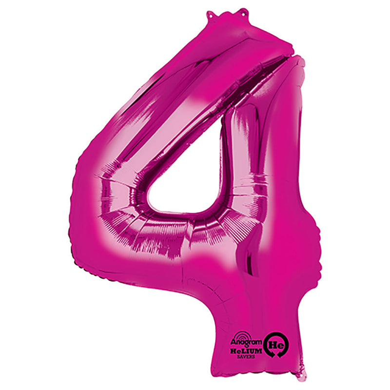 Pink Foil Number 4 Balloon