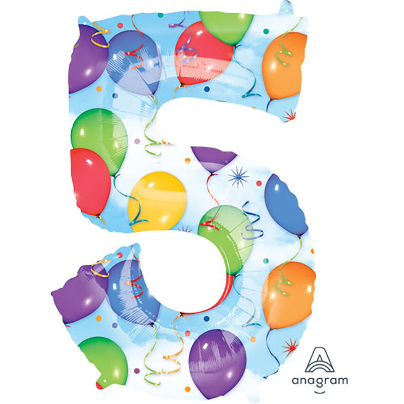 Foil Balloon Number 5 by Anagram