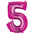 Foil Balloon Number 5 Pink 34 Inch