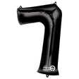 Foil Balloon Number 7 Black