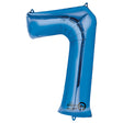 Foil Number 7 Balloon Blue