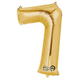 Gold Number 7 Foil Balloon
