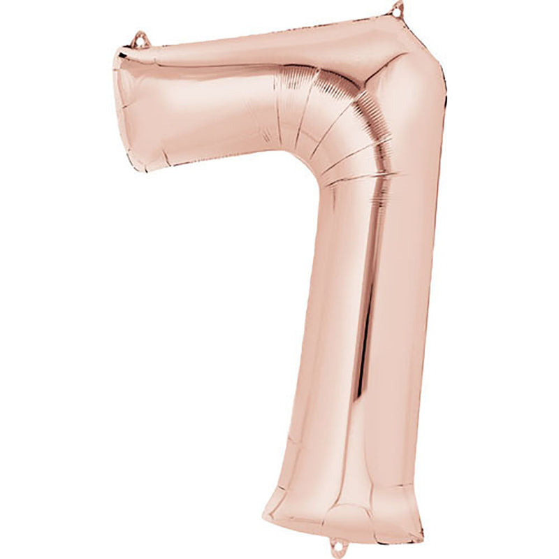 Foil Balloon Number 7 Rose Gold