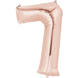 Foil Balloon Number 7 Rose Gold