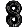 Foil Balloon Number 8 Black