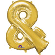 Foil Balloon 34 Inch Symbol & Ampersand Gold