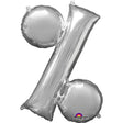 Foil Balloon Silver Symbol % 34 Inch