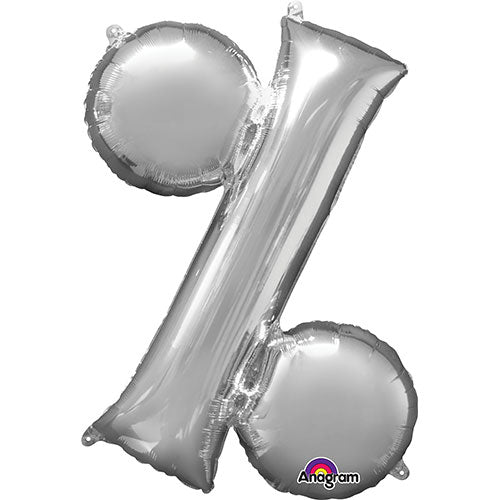 Foil Balloon Silver Symbol % 34 Inch