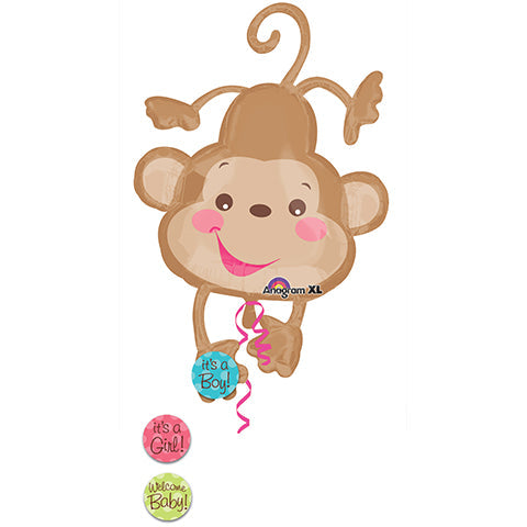 Foil Balloon Fisher Price Baby Monkey