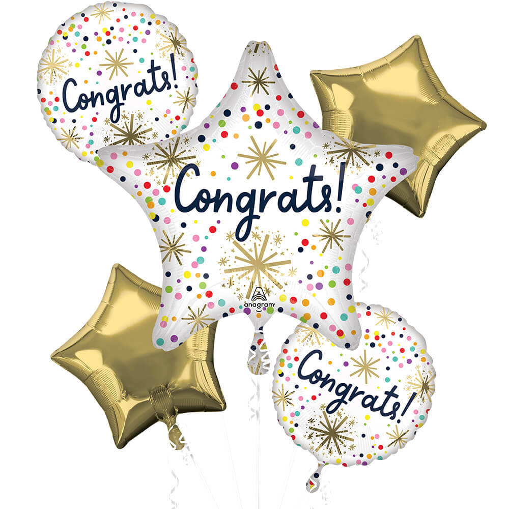 Congrats Balloons, Party Decorations, Balloon Bouquet, Confetti Balloons, Anagram Balloon, Foil Balloons, Celebration, Self Sealing, Festive Party, Gift Balloons, 4th july/ gradution (laballoons)