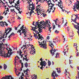 Animaze Nylon Spandex Fabric - Rust, Plum, Neon Snake Print, 58" Width (1 Yard)