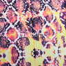 Animaze Nylon Spandex Fabric - Rust, Plum, Neon Snake Print, 58" Width (1 Yard)