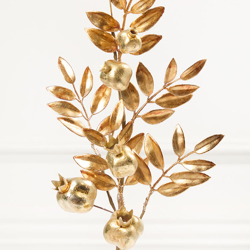 26" Antique Gold Metallic Pomegranate Stem