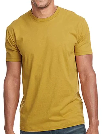 Next Level 3600 Fine Jersey Fabric - Antique Gold, Crew Neck, 32 Singles (1 Piece)