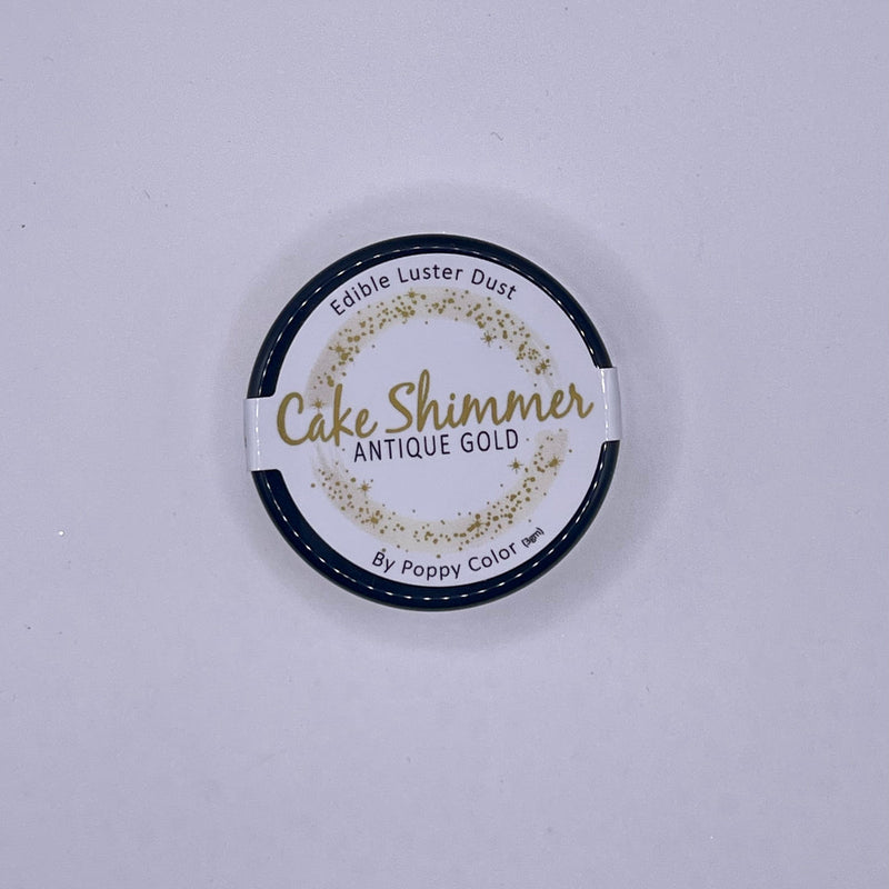 Cake Shimmer Antique Gold by Poppy Paint 100% Edible Luster Dust 3g for Cake Decorating