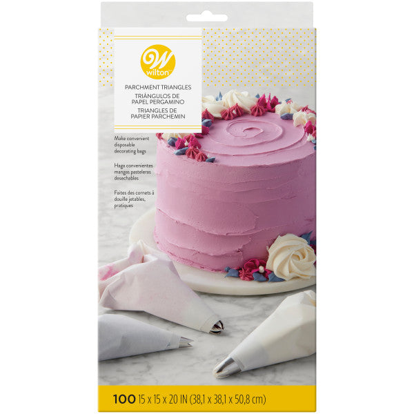 Wilton 15-Inch Parchment Triangles, 100-Count