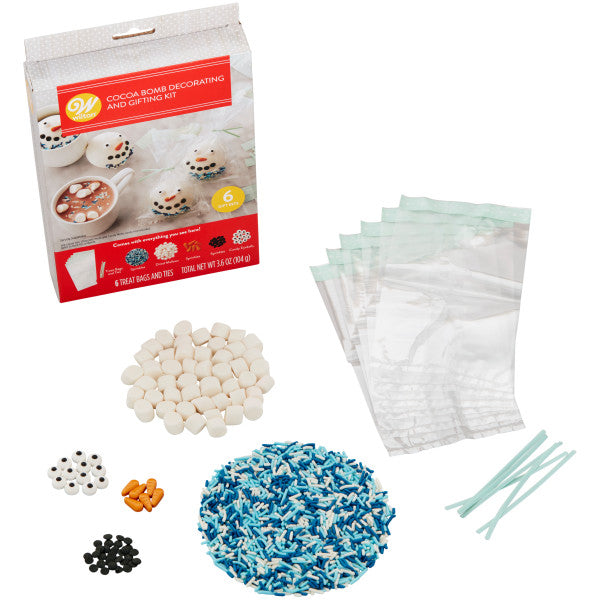 Wilton Snowman Hot Cocoa Bomb Decorating and Gifting Kit, Decorates 6