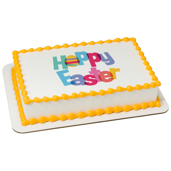 Hoppy Easter Bunny Edible Cake Image PhotoCake