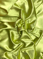 Crepe Satin Polyester Fabric - Apple Green, Shiny Satin, 58" Width (1 Yard)