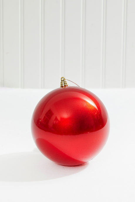 6" Red Candy Apple Ball Ornament
