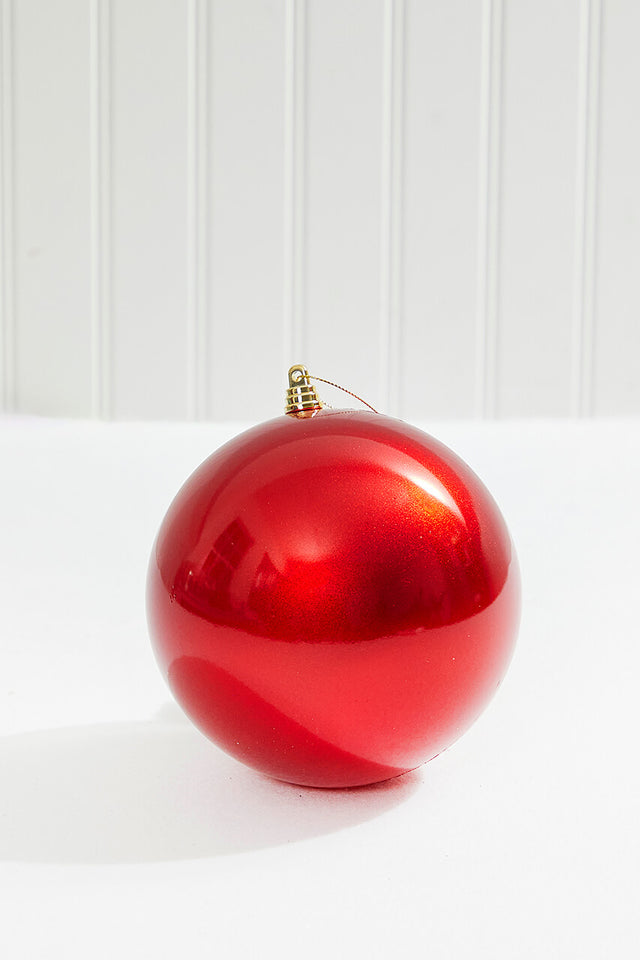 6" Red Candy Apple Ball Ornament