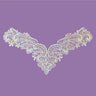 Beaded Lace Applique on Polyester Organza
