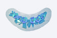 Beaded Applique Floral Sequined 9.50 x 2.50