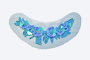 Beaded Applique Floral Sequined 9.50 x 2.50