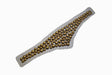Beaded Applique Black Mesh Studded 16.5 x 3.5