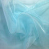 Sparkle Crystal Sheer Organza Fabric - Aqua Shiny, 60" Width