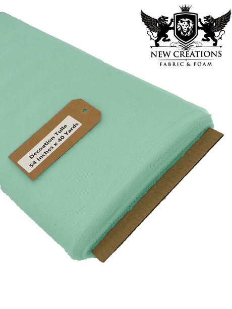 Aqua Tutu Tulle Fabric - Aqua Sheer Netting, 54" Width (5 Yards)