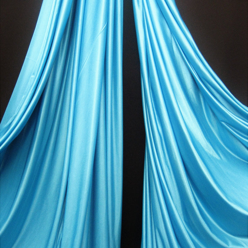 1 Yard Low Stretch Aqua Polyester Fabric For Aerial Silks Hammocks Backdrops Crafts 108/120 Inch Width
