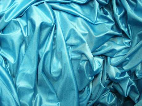 Low Stretch Aqua Polyester Fabric - Aqua, 108"-120" Width (1 Yard)
